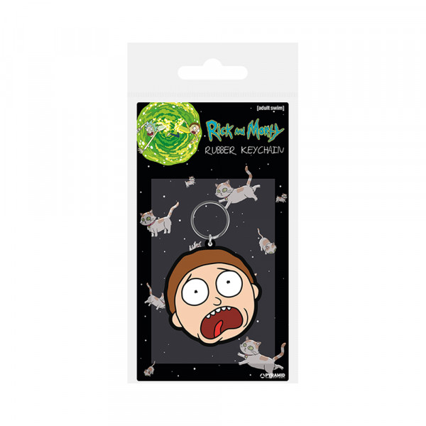 Pyramid Rubber Keychain Rick and Morty: Morty Terrified Face